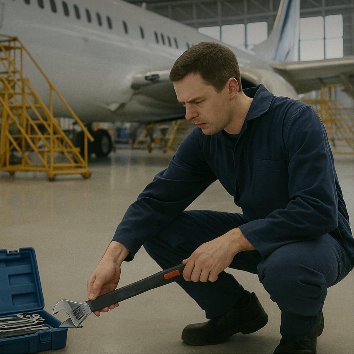 Operator in MRO workshop