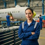 Opératrice en pleine maintenance