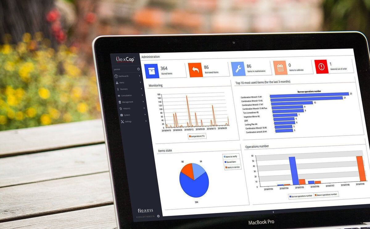 NEXCAP SOFTWARE for tool tracking and management