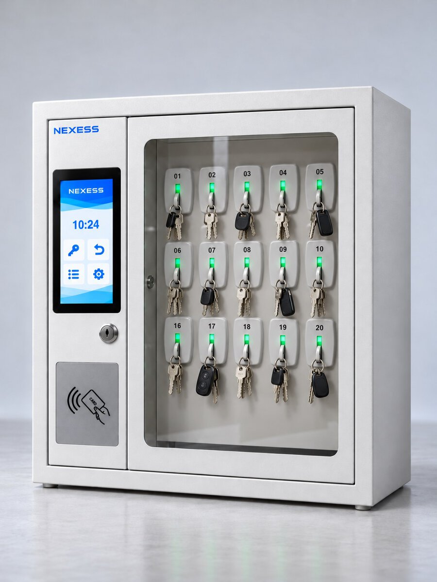 Boîte à clés RFID connectée NEXCAP® KeyCab 20, 20 clés